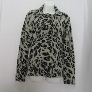 Sutton Studio Cashmere Sweater Animal Print Size M